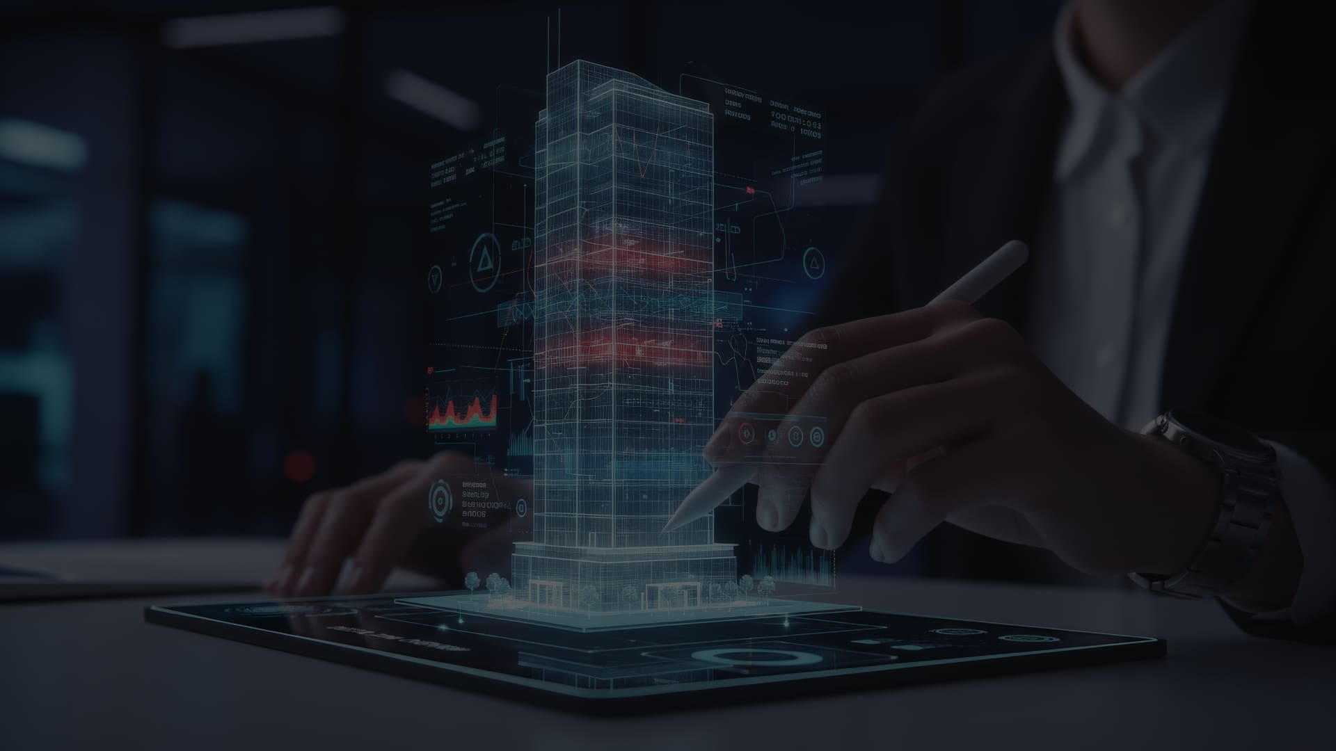 Visualisation d’un jumeau numérique d’un bâtiment sur une tablette