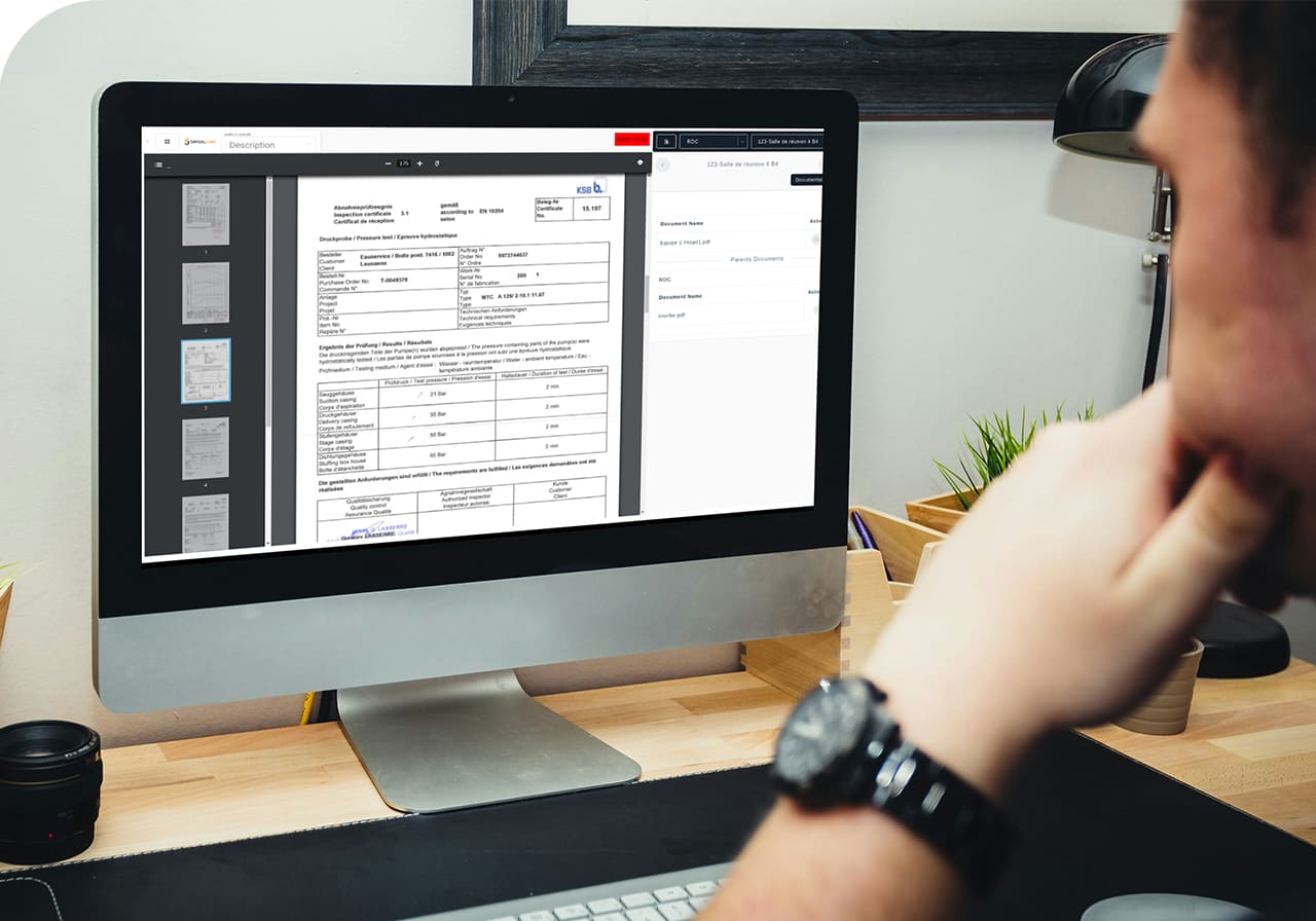 Ouverture de documents PDF dans le module Description de SpinalCom