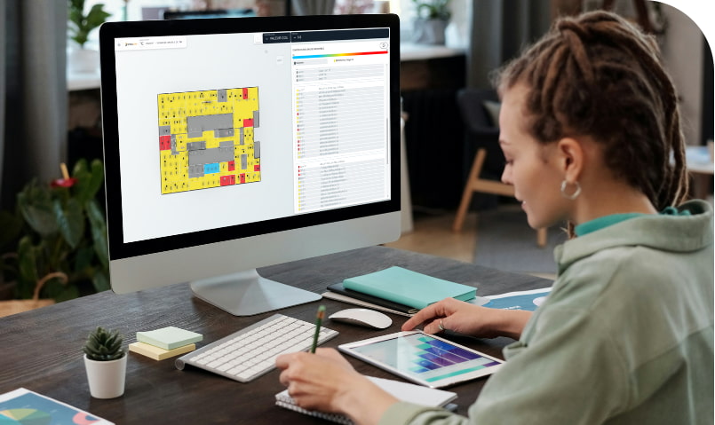 Carte de chaleur des températures